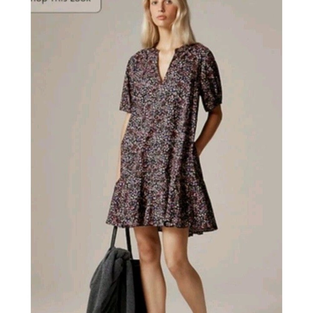 J. Crew Size PL Petite Delilah Dress In Liberty-Strawberry-Floral Slip Liner NWT